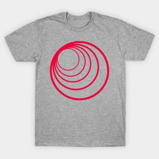 Red Circles Simple T-Shirt